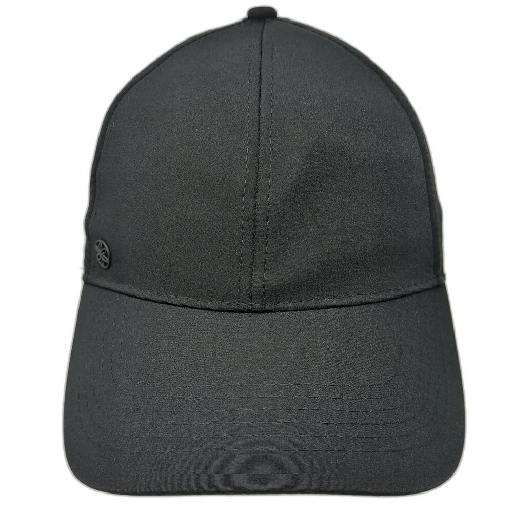 Gaiam Baseball Cap Black OSFM Perforated Breathable Yoga Fitness Strapback hat